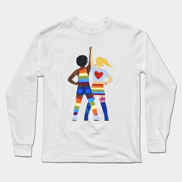 Gay Pride: Ladies Long Sleeve T-Shirt by JCPhillipps